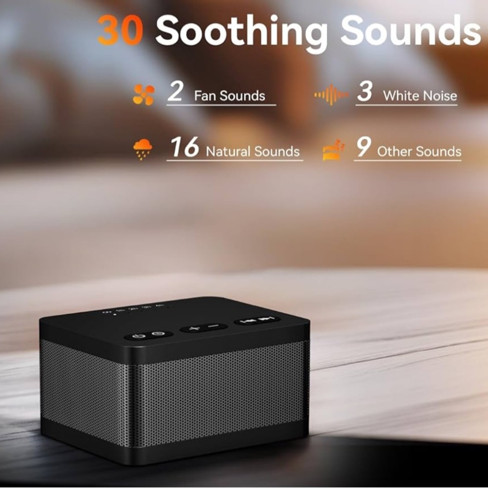 Mini White Noise/Sound Machine - black